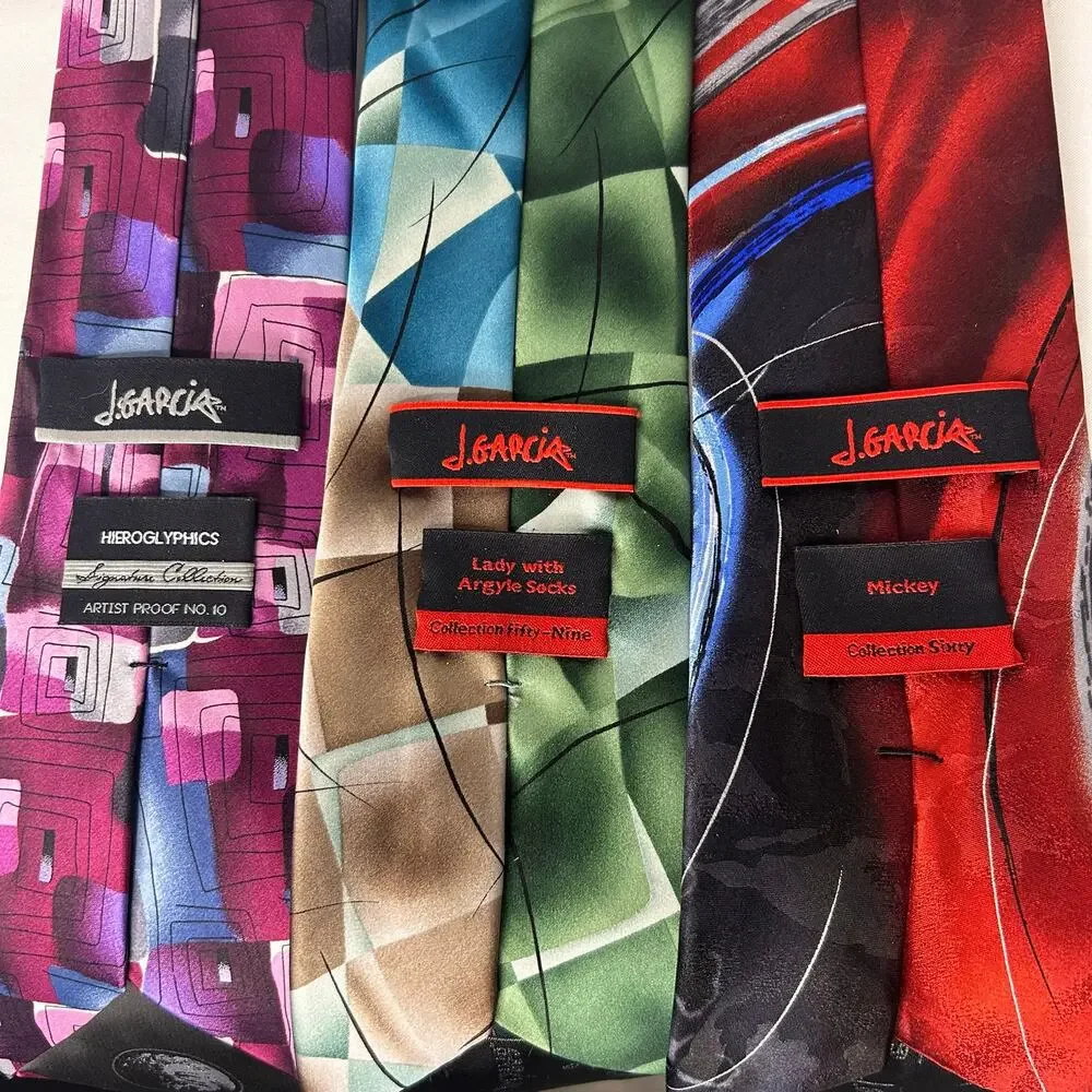Lot 3 J Garcia 100% Silk Neckties Artist Proof Collection 59 & 60 Abstract